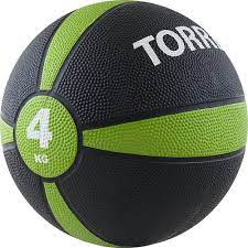 Медбол TORRES 4 кг, AL00224, резина, д - 21,9 см 