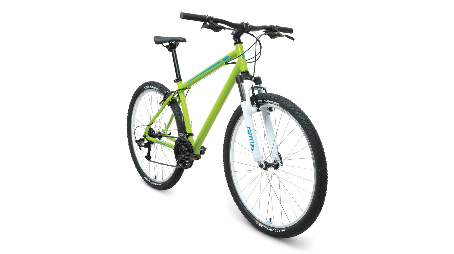 Велосипед FORWARD SPORTING 27,5 1.2S хардтейл (р.19"/к.27,5"/ск.21) зеленый/бирюзовый 