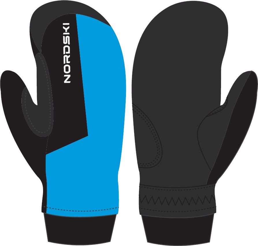 Варежки Nordski Arctic Blue/Black WS 8-S