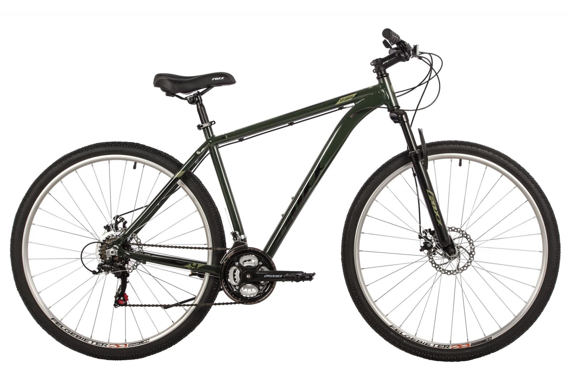 Велосипед FOXX 29AHD ATLAND,20GN2 зеленый, алюминий, размер 20" 