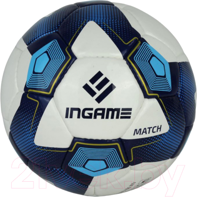 Мяч футбольный INGAME MATCH BALL.IFB-135/сине-белый